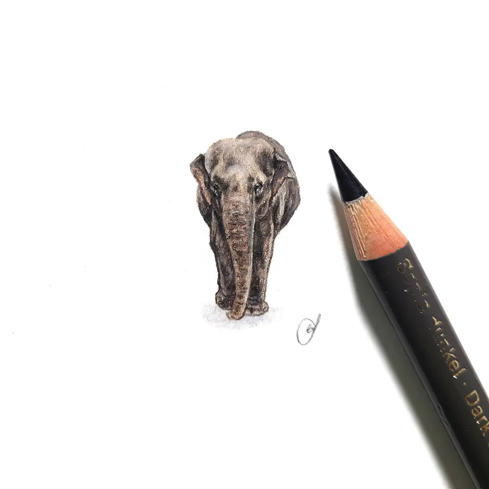 Asian elephant miniature #2334
