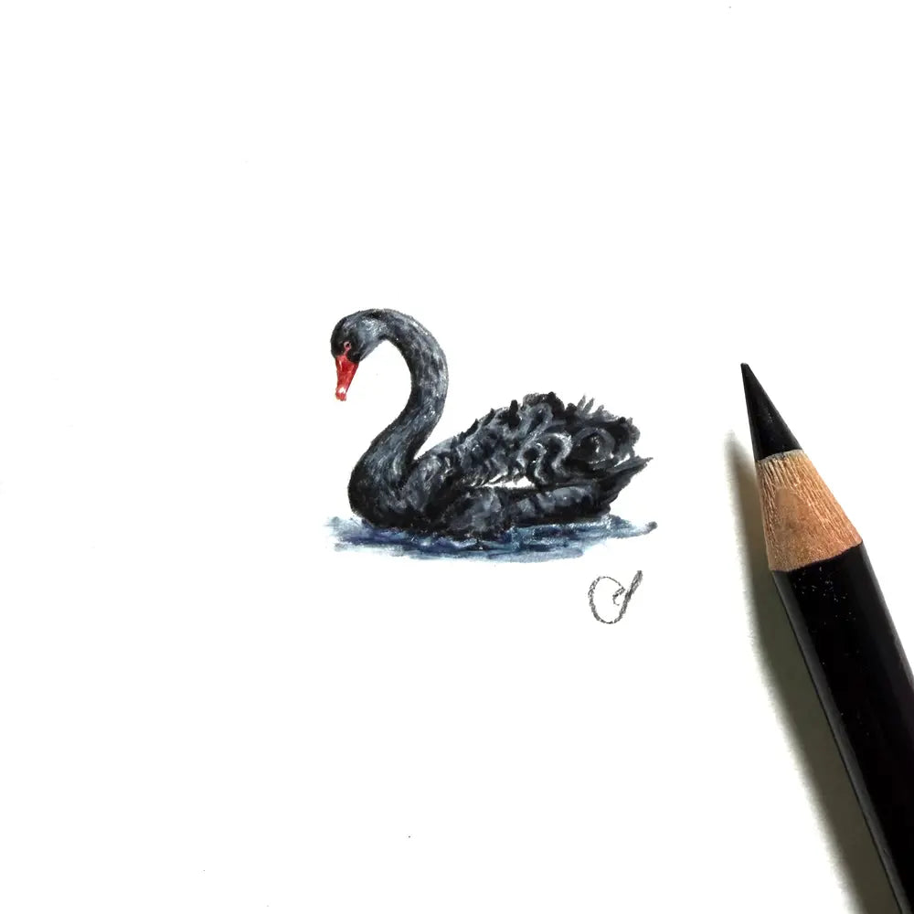 Black swan miniature #2422