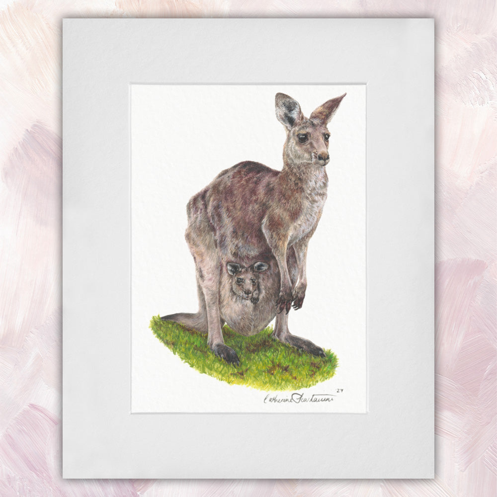 Eastern Grey Kangaroo & Joey