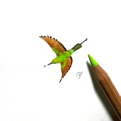 Rainbow bee eater miniature #2404