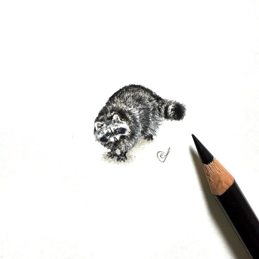 Raccoon miniature #2424