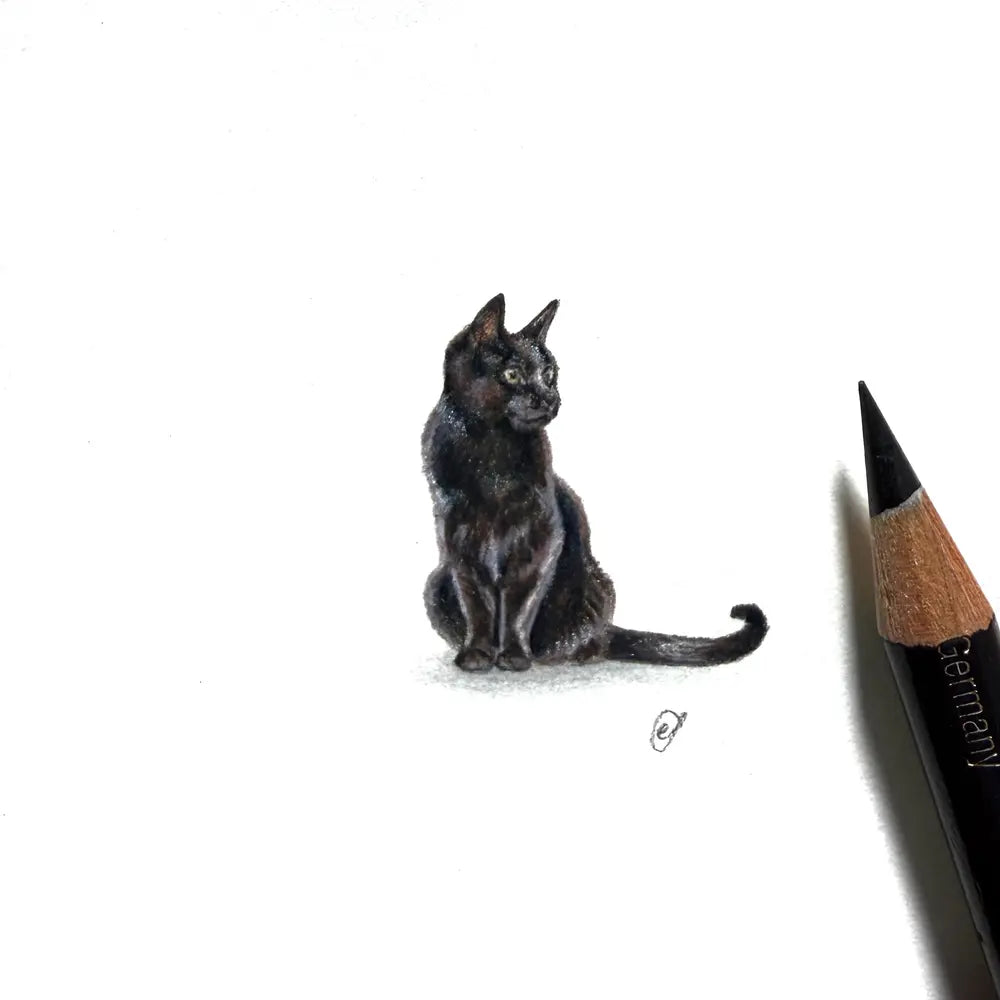 Black cat miniature #2434