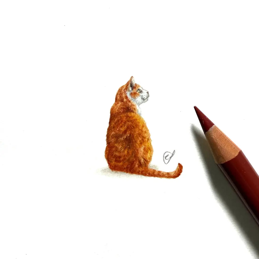 Ginger cat miniature #2436