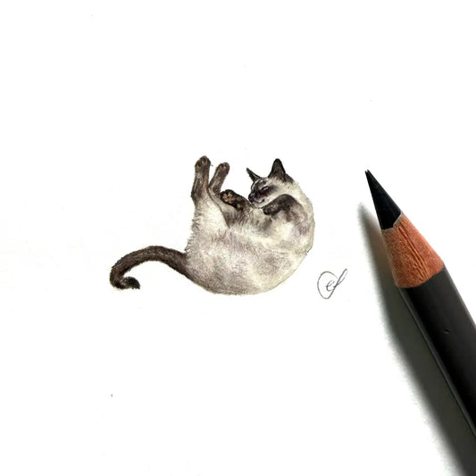 Siamese cat miniature #2437
